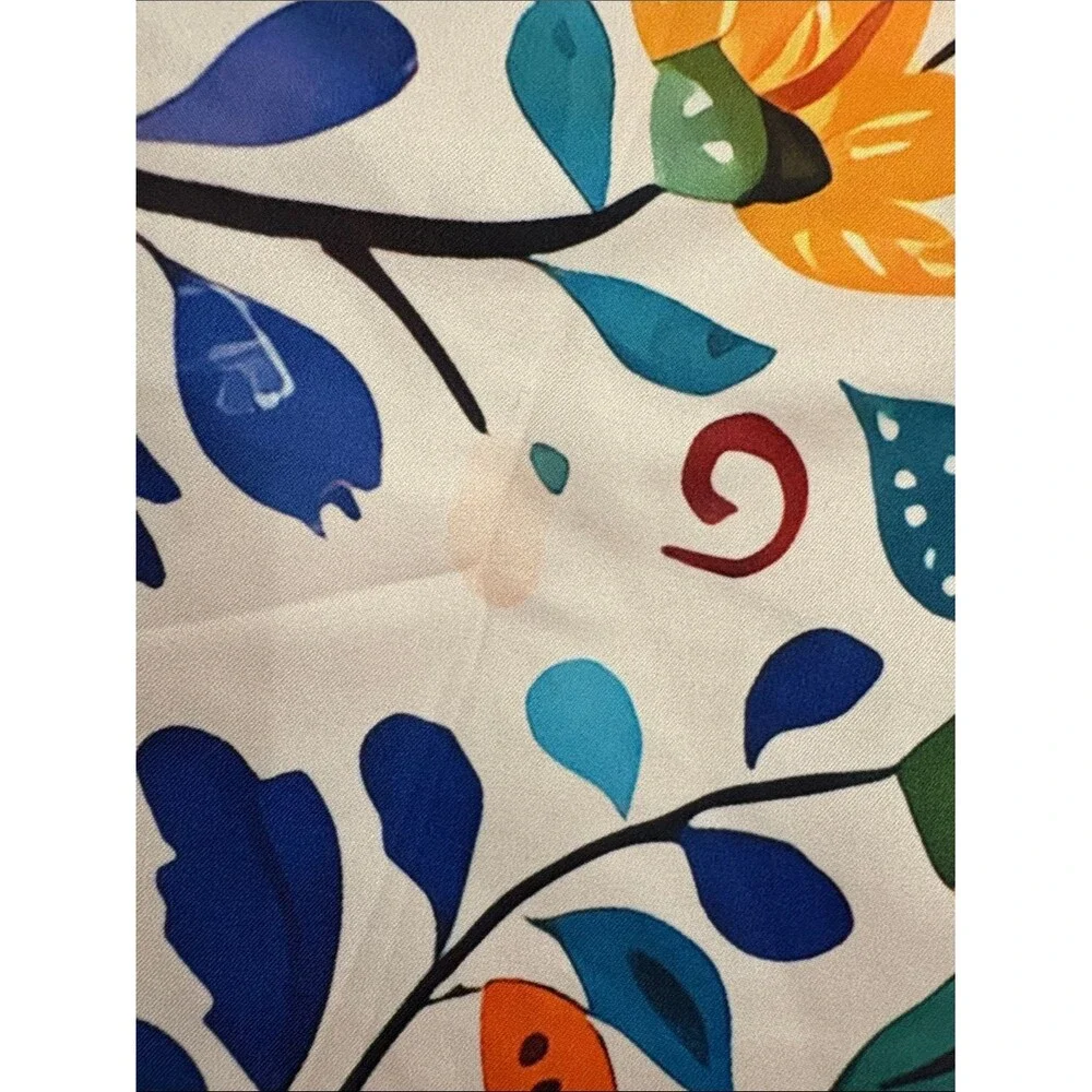 Bright Floral Print Tablecloth